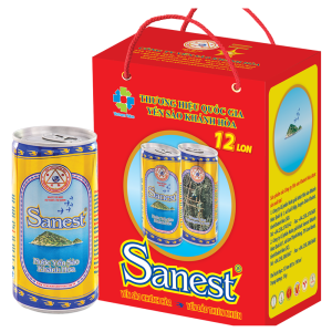 NƯỚC YẾN SÀO SANEST LON 190ML, HỘP 12 LON - 001H12