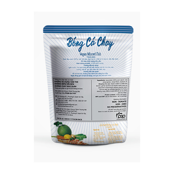 Bóng Cá Chay -  Vegan Soy Minced Fish - An Nhiên Foods - Túi 150g
