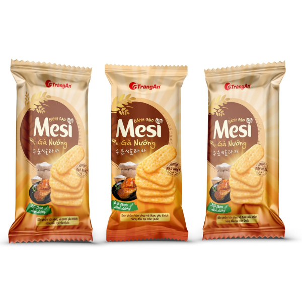 Bánh gạo Mesi vị gà nướng - 130g/túi - Tràng An
