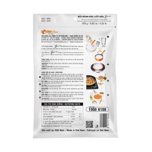 BỘT BÁNH ĐÚC CỐT DỪA - TAKY FOOD