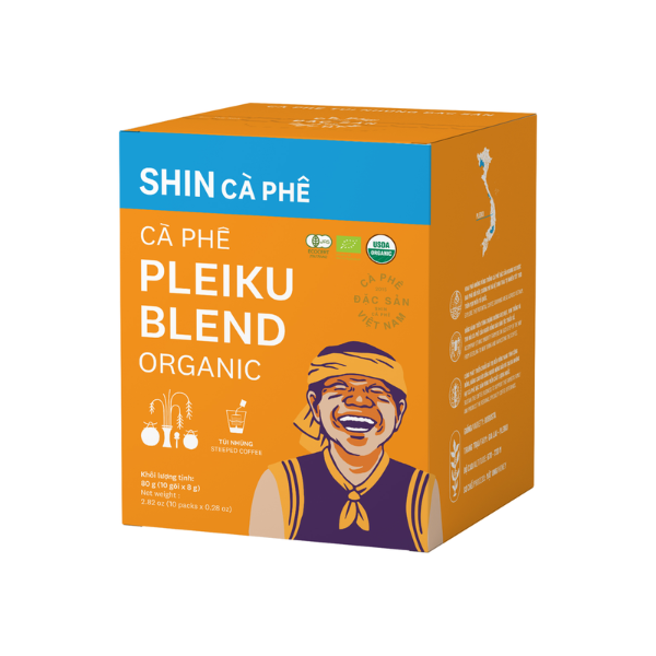 Cà phê túi nhúng "Pleiku Blend Organic" - Hộp 10 gói - Shin cà phê (PAN)