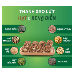 Thanh gạo lứt top energy bar hạt và rong biển - Nông Lâm Food