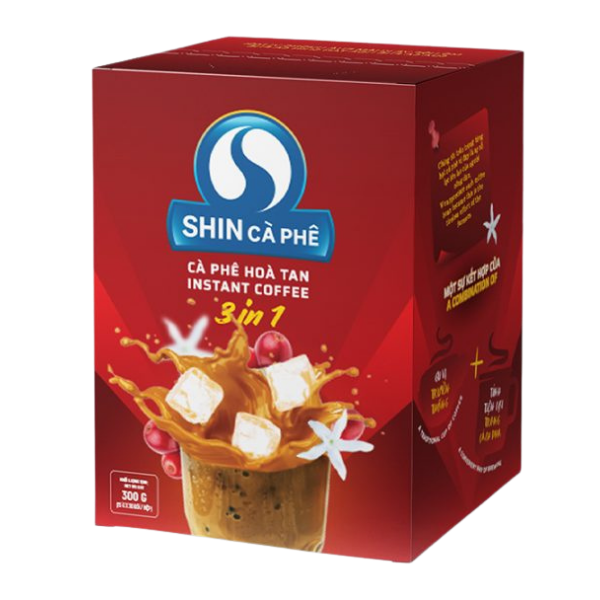 Cà phê hoà tan sấy nóng 3in1 - Hộp 20 gói - Shin cà phê (PAN)