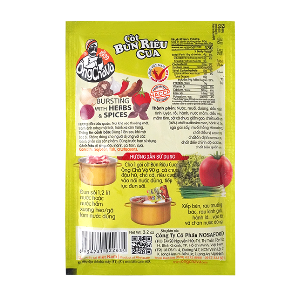 Cốt Bún riêu cua - 90g - NOSAFOOD