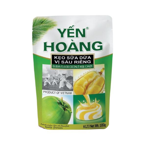 Kẹo sữa dừa Yến Hoàng (vị sầu riêng) - 100g - VITICO