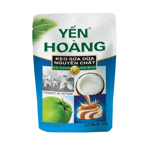 Kẹo sữa dừa Yến Hoàng nguyên chất - 100g - VITICO