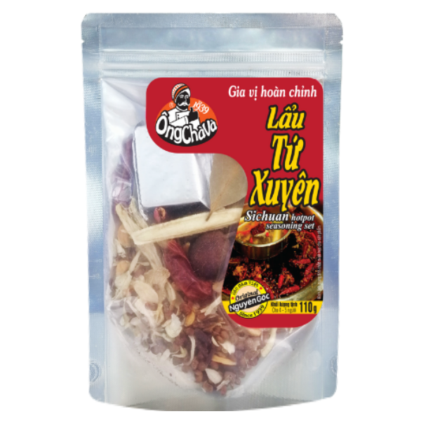 Gia vị lẩu gà Tứ Xuyên Ông Chà Và - 110g - NOSAFOOD