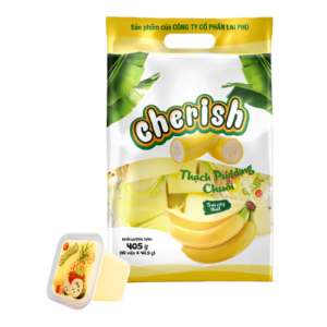 Thạch Pudding Cherish Vị Chuối - 405g (10 viên) - Lai Phú