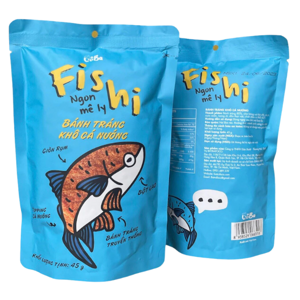 Bánh tráng khô cá nướng - 45g - BATRAFOCO