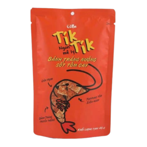 Bánh tráng nướng sốt tôm cay TikTik - 45g - BATRAFOCO