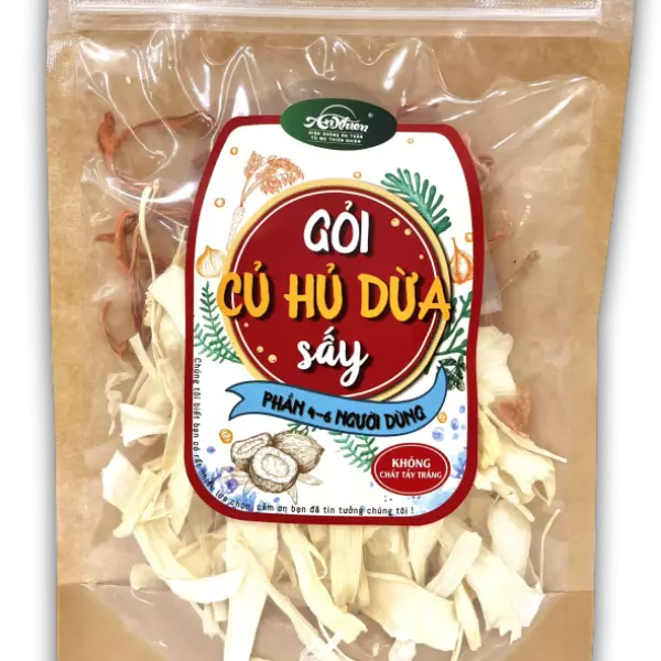 Gỏi Củ Hủ Dừa Sấy - Dried Coconut Tubes Salad - An Nhiên Foods - Túi 50g