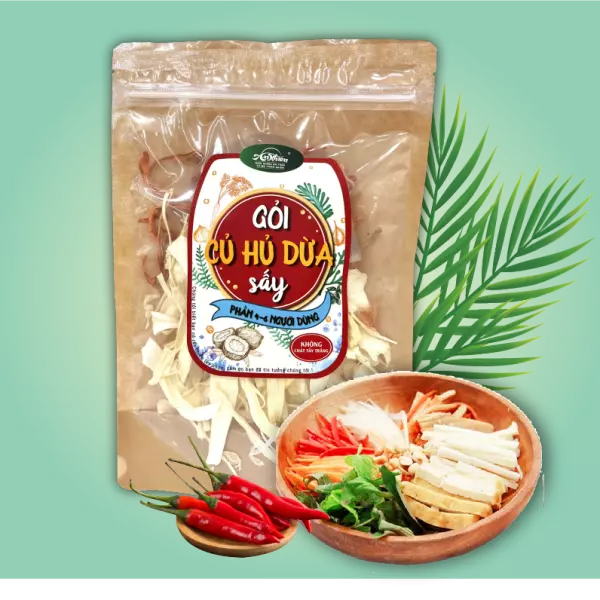 Gỏi Củ Hủ Dừa Sấy - Dried Coconut Tubes Salad - An Nhiên Foods - Túi 50g