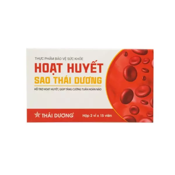 Thực phẩm bảo vệ sức khỏe hoạt huyết - Sao Thái Dương - Hộp 2 vỉ x 15 viên nang