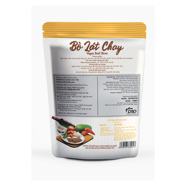 Bò Lát Chay - Vegan Soy Beef Slices - An Nhiên Foods - Túi 150g