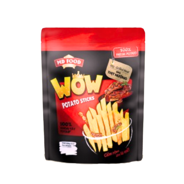 Khoai tây sấy WOW vị thịt nướng - 80g - Minh Dương Food