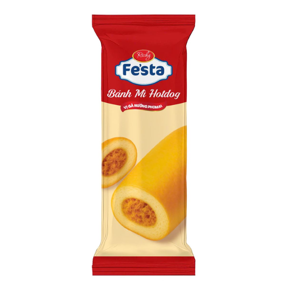 Bánh mì Hotdog gà nướng phô mai - 42g/bánh - Richy