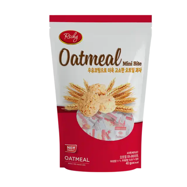 Bánh yến mạch Oatmeal sữa - Túi 40gram - Richy