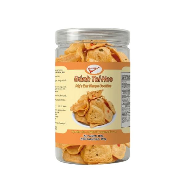 Bánh tai heo mắm ớt 180g | Pig's Ear Shape Cookies (Chili Fish Sauce Flavor) 180g - DNV FOOD
