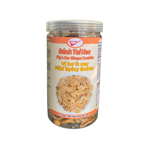 Bánh tai heo vị bơ ít cay 200g | Pig's Ear Shape Cookies (Mild Spicy Butter Flavor)