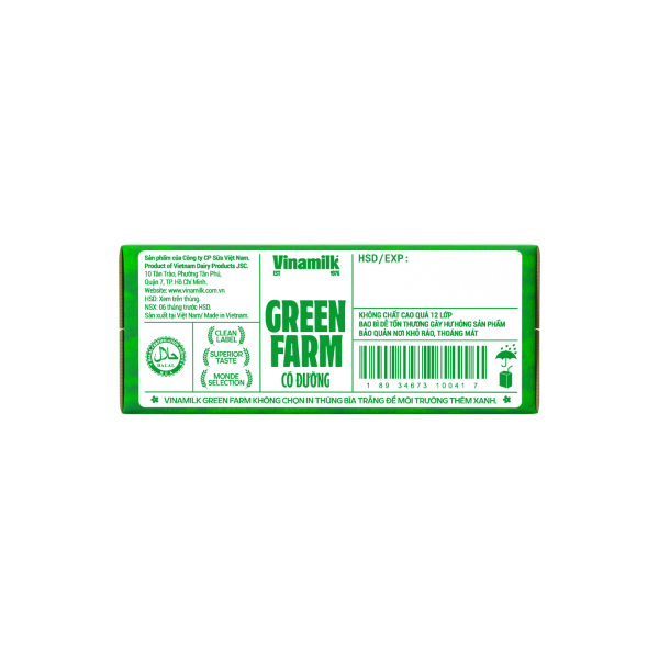 Sữa tươi tiệt trùng Green Farm Có đường - VINAMILK
