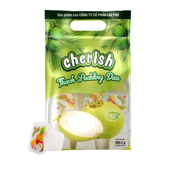 Thạch Pudding Cherish Vị Dừa 850.5G - Lai Phú