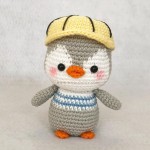 Chim cánh cụt kute, Gấu bông bằng len handmade, Thú len nhồi bông Amigurumi - WOOLEN TOY