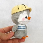 Chim cánh cụt kute, Gấu bông bằng len handmade, Thú len nhồi bông Amigurumi - WOOLEN TOY